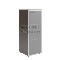 Шкаф колонка со стеклянной дверью в алюминиевой раме и топом WAVE, WMC 42.7(L/R)
